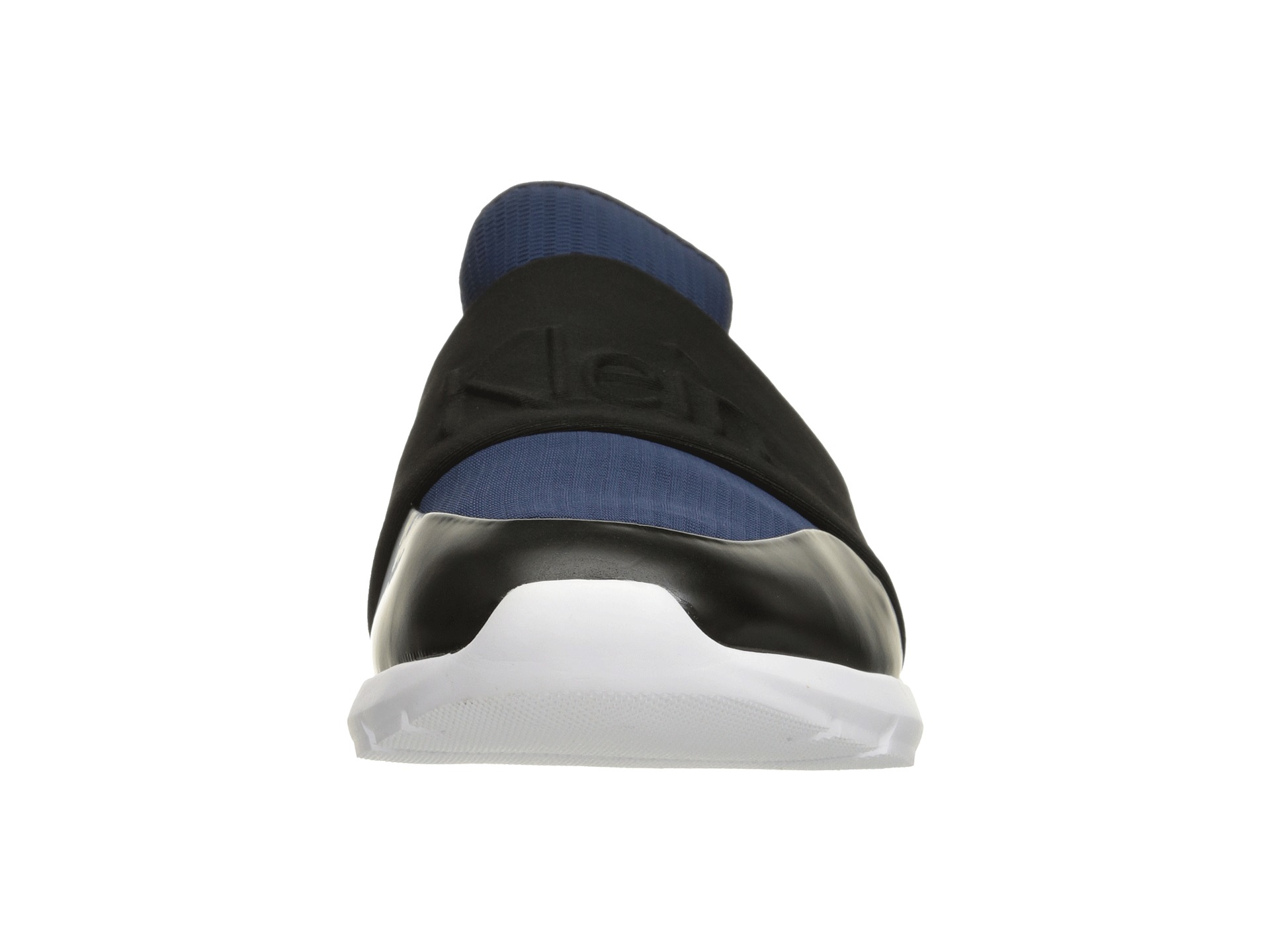 calvin klein black leather high top trainers